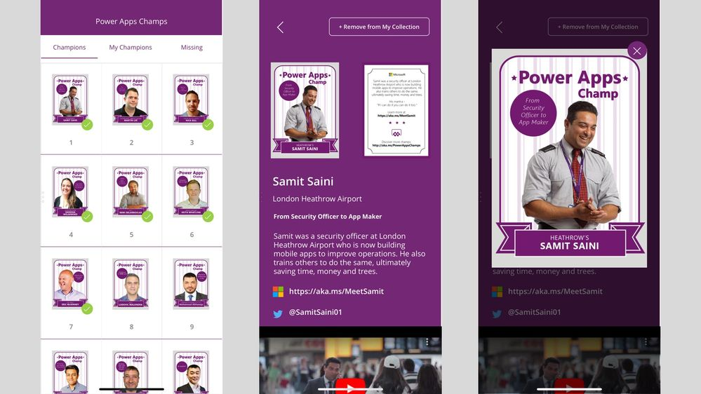 3. Power Apps Champs Trading Cards App - v1