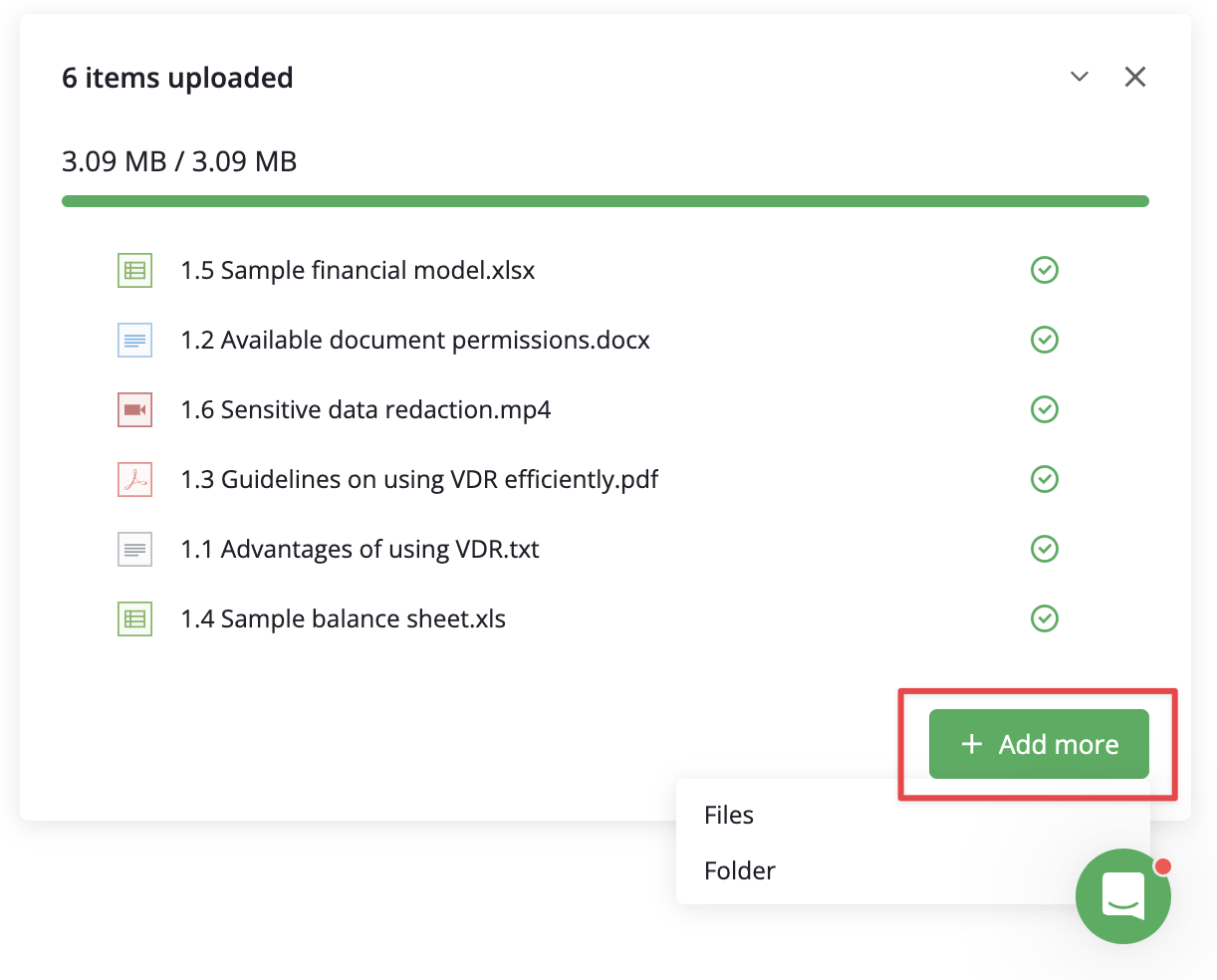 iDeals VDR document management