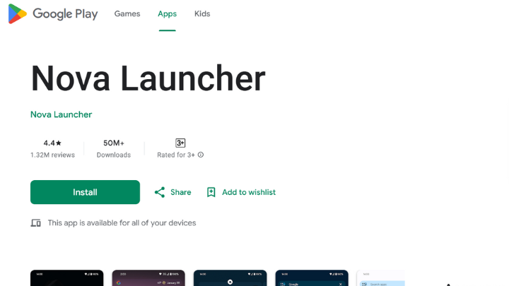 Nova Launcher บน Play Store - สถานที่ที่ดีที่สุดในการดาวน์โหลด