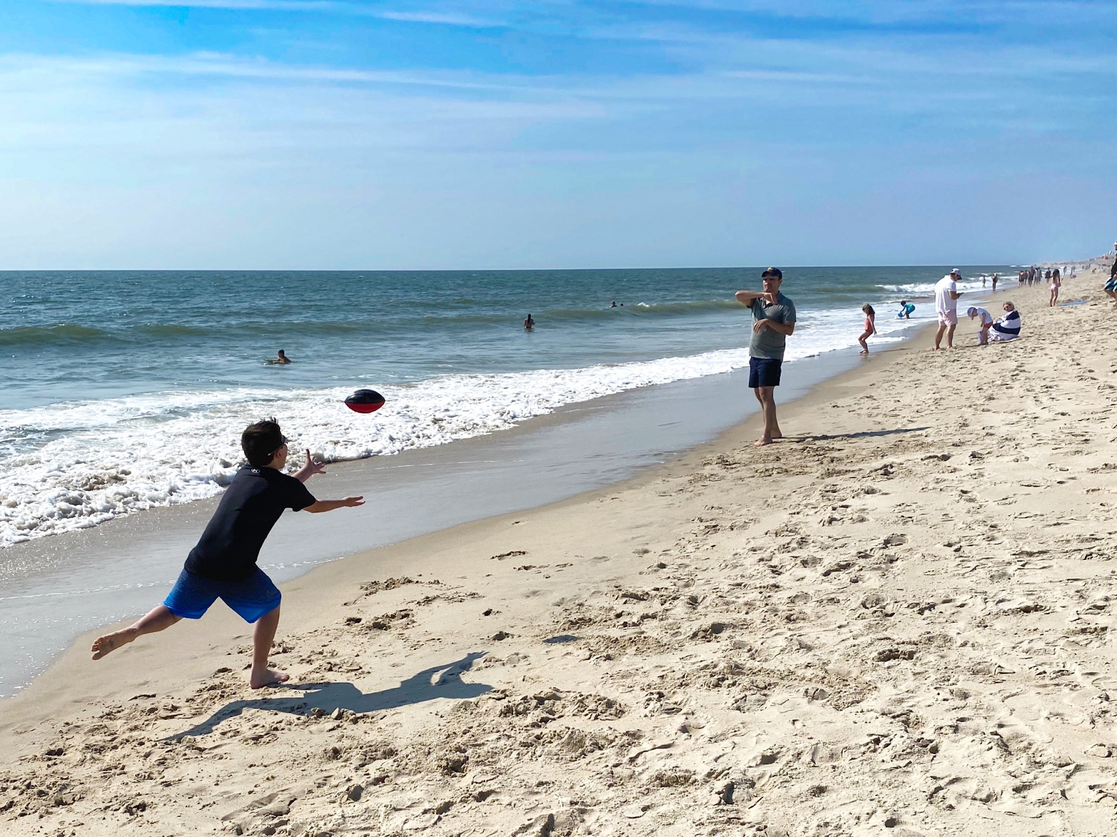 Me and my son at the beach