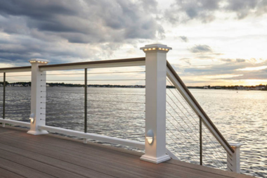 reasons to build a composite deck for your lake home waterfront decking railing with lighting custom built michigan