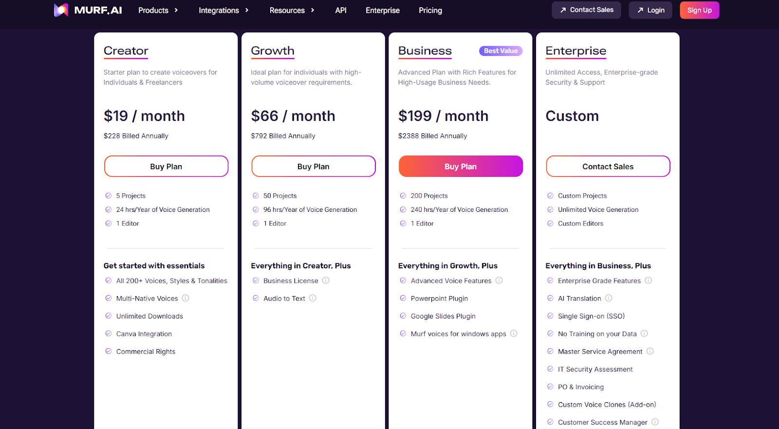 murfai - pricing plan updated 