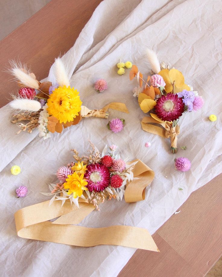 Boutonnieres with Gomphrena
