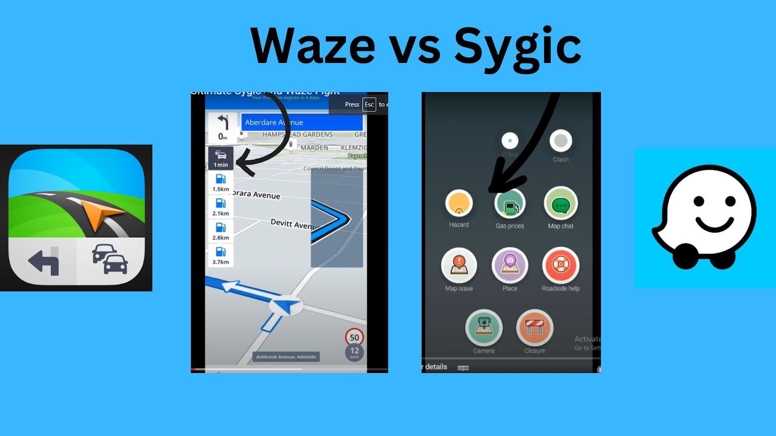 waze vs sygic Real-Time Traffic and Road Hazards