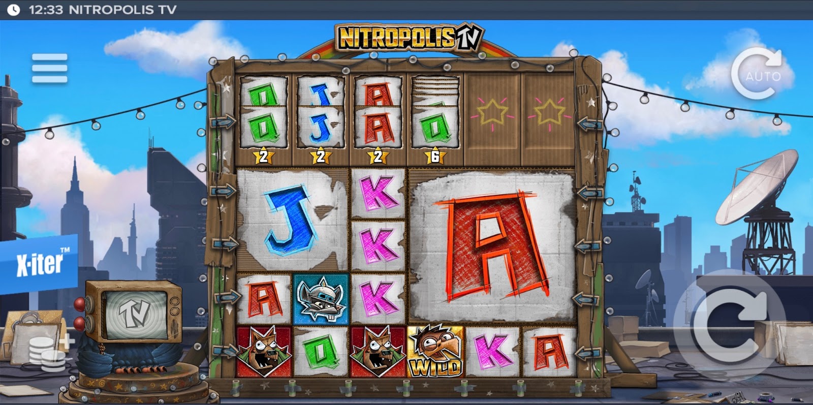 Nitropolis TV slot game play