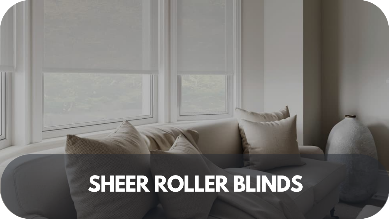 Sheer roller blinds for a delicate balance of light and privacy.