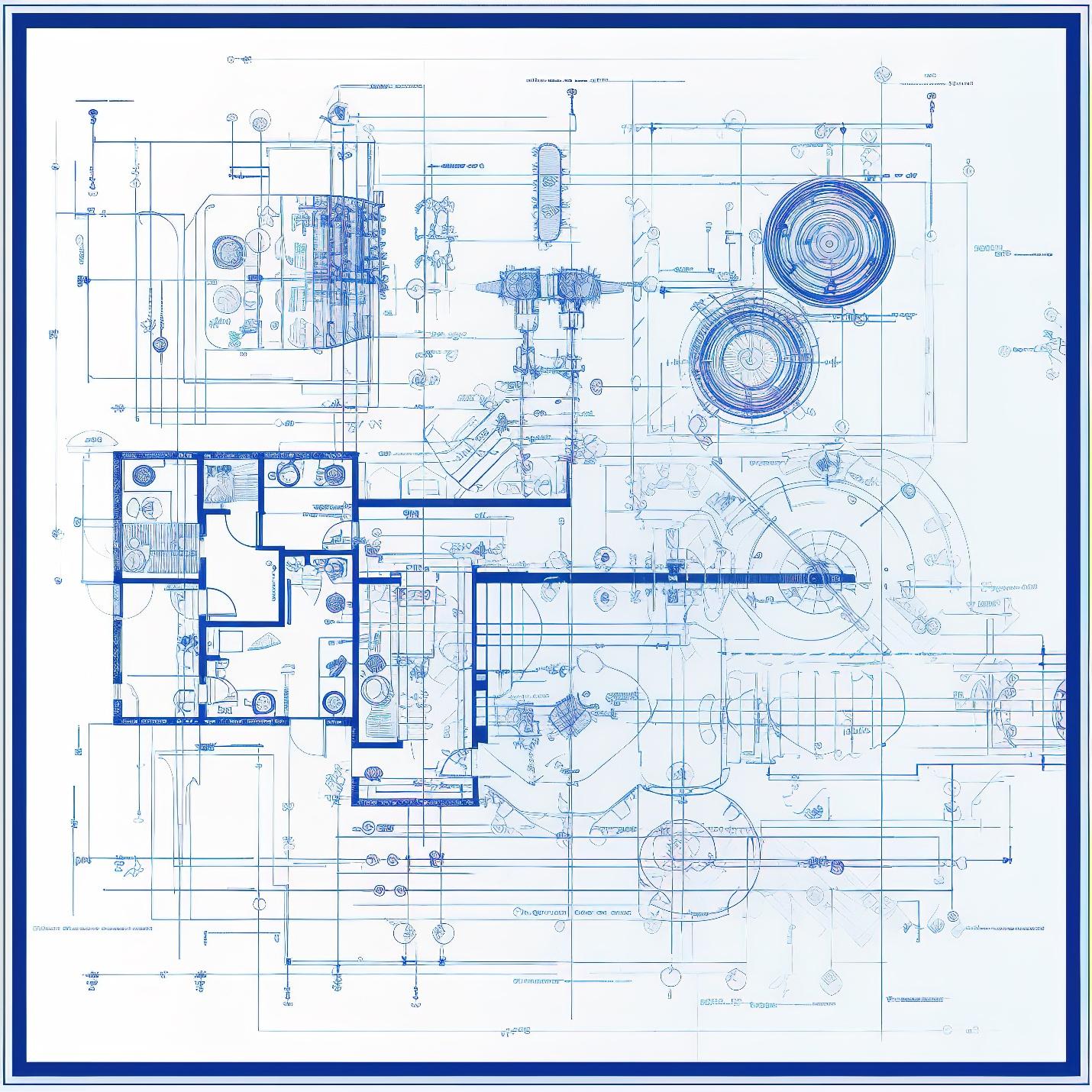 Blueprint of a house with blue lines and a blue border

AI-generated content may be incorrect.