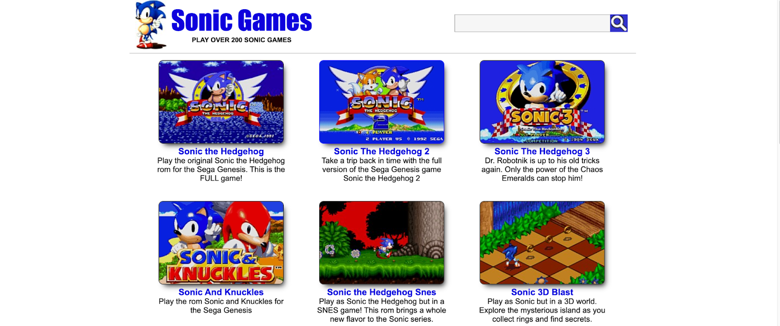 Sonic Games Online