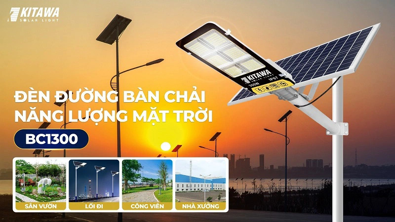 đèn đường năng lượng mặt trời 300w