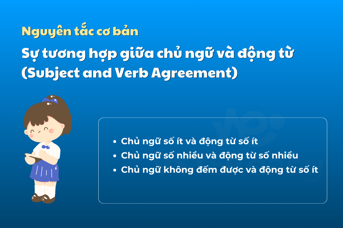 Sự tương hợp giữa chủ ngữ và động từ  