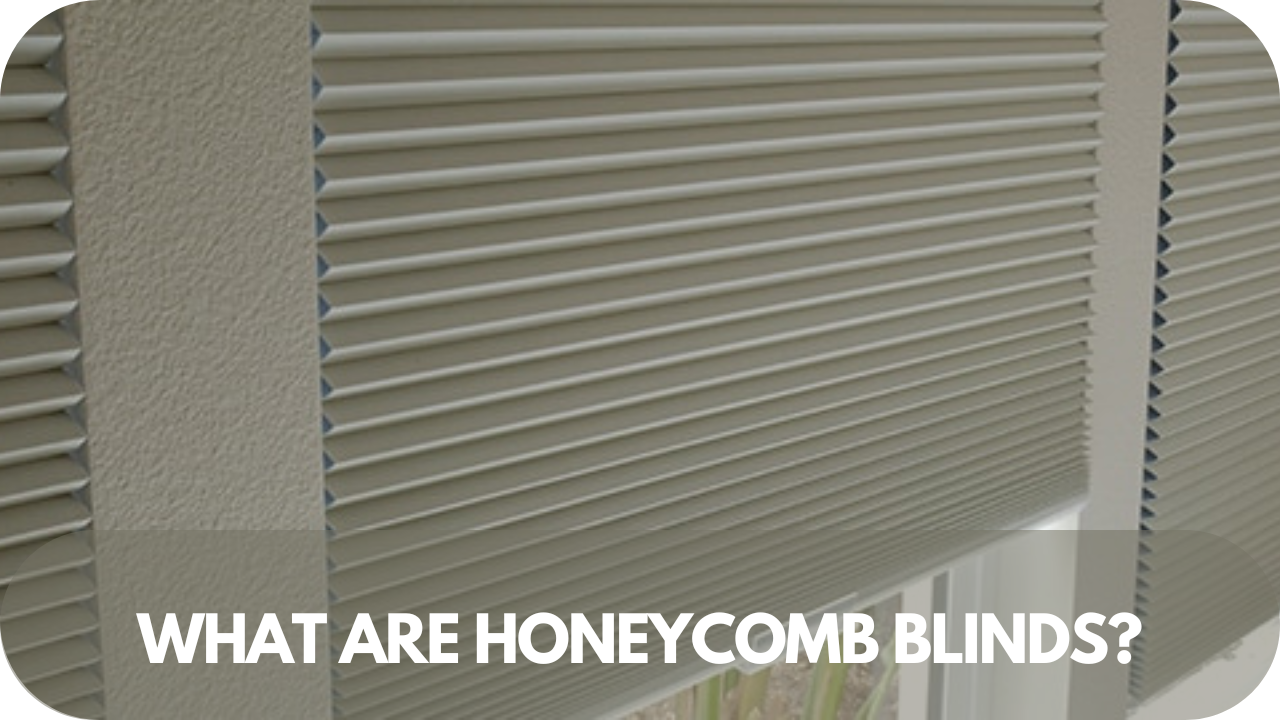 Honeycomb blinds close-up