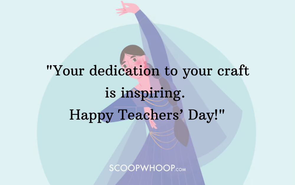 teachers day wishes to dance teacher