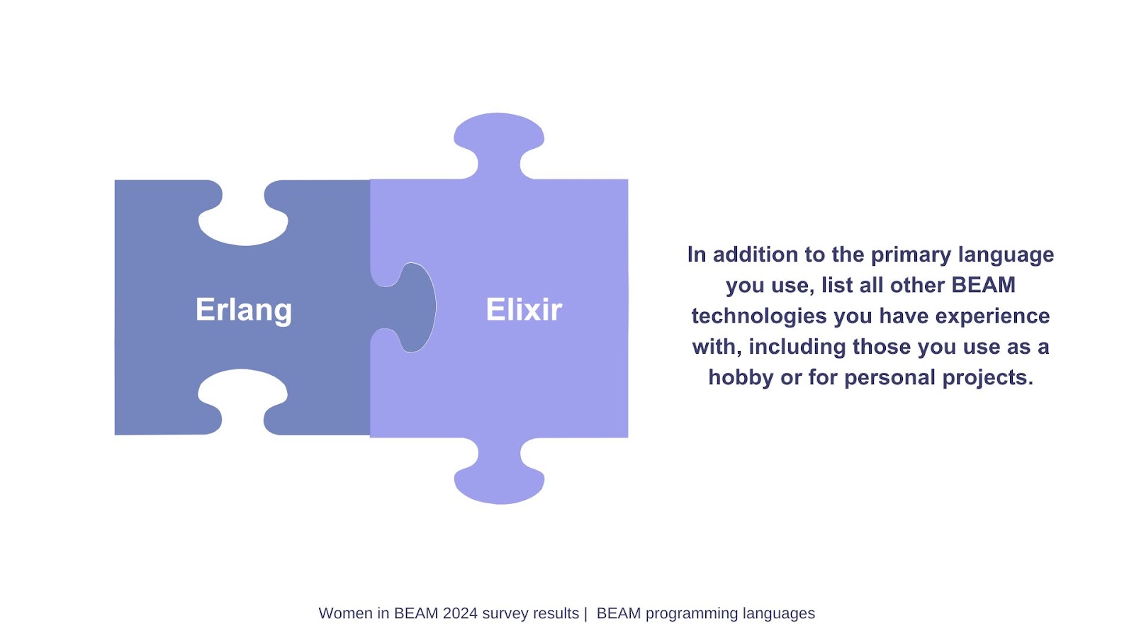 Women in BEAM survey results, BEAM programming language