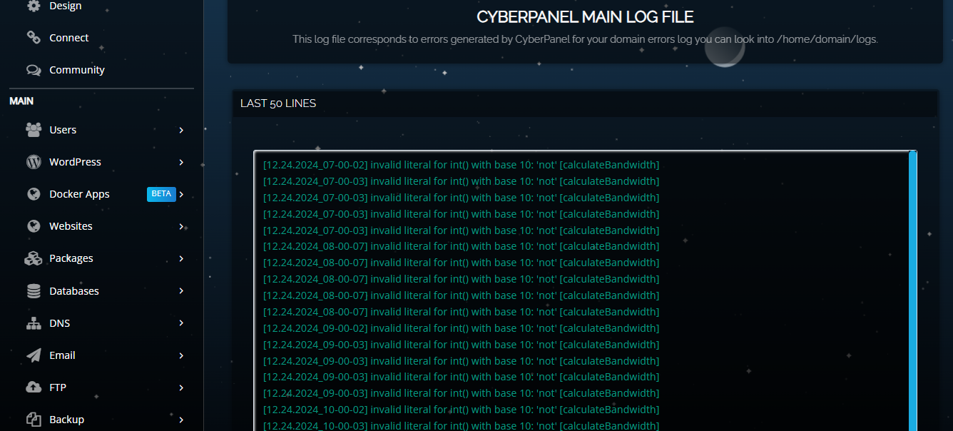 Linux Logs - CyberPanel