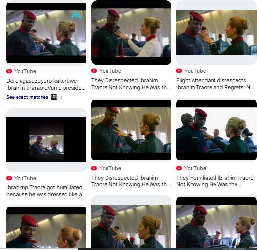  Video of flight attendant disrespecting Burkina Faso leader, fabricated