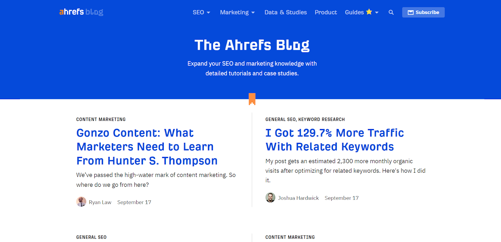 the ahrefs blog