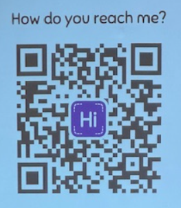 A qr code on a blue background

Description automatically generated