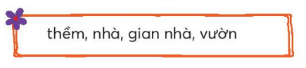 BÀI 2: CON SUỐI BẢN TÔIKHỞI ĐỘNGCâu hỏi: Giới thiệu với bạn một cảnh vật nơi em ở.Giải nhanh: Cánh đồng lúa vào mùa lúa chín trông như một thấm thảm khổng lồ vàng rực cả một vùng trời. Khi cơn gió nhẹ lướt qua, từng lớp từng lớp lúa nối tiếp nhau tạo nên những con sóng lăn tăn vô cùng đẹp.KHÁM PHÁ VÀ LUYỆN TẬPCâu 1: Đọca. Tìm từ ngữ chỉ đặc điểm của con suối vào ngày thường và ngày lũ.b. Khách đến thăm bản thường đứng ha bên thành cầu để làm gì?c. Đoạn suối chảy qua bản có gì đặc biệt?d. Câu văn cuối bài cho em biết điều gì?Trả lời: a.  Từ ngữ chỉ đặc điểm của con suối vào ngày thường là: xanh trong         Từ ngữ chỉ đặc điểm của con suối vào ngày lũ là: đục.b. Khách đến bản thường đứnghai bên cầu để xem những con cá lườn đỏ, cá lưng xanh,...c. Đoạn suối chảy qua bản có hai cái thác, nước chảy khá xiết, tảng đá ngầm chồm lên, hết đoạn thác lại đến vực.d. Câu văn cuối bài cho em biết rằng con suối là một phần không thể thiếu với người dân trong bản, nó đem lại rất nhiều lợi ích cả về vật chất và tinh thần.Câu 2: Viếta. Nghe- viết: Con suối bản tôi (từ Đoạn suối đến xuôi dòng).b. Tìm từ ngữ chứa tiếng có vần eo hoặc vần oe gọi tên từng sự vật, hoạt động dưới đây:c. Tìm từ ngữ gọi tên từng sự vật dưới đây chứa tiếng có:Giải nhanh:a. Nghe- viếtb. bánh xèo. múa xòe, chèo thuyền, đi kheo, cú mèo.c.con hươu, đà điểu, ốc bươu.chuối, núi, muối.Câu 3: Thực hiện các yêu cầu dưới đây:a. Chọn lời giải nghĩa phù hợp với mỗi từ:b. Tìm 2 -3 từ ngữ chỉ nơi thân quen với em.Giải nhanh: a. b. ban công, sân, đầu hòe, hiên nhà.Câu 4: Chọn từ ngữ trong khung phù hợp với mỗi chố chấm: Thanh bước lên ..., nhìn vào trong nhà. Cảnh tượng ... cũ không có gì thay đổi. Nghe tiếng Thanh, bà chống gậy trúc đi từ ngoài ... vào. Bà nhìn Thanh âu yếm:     - Đi vào trong ... kẻo nắng, cháu!Theo Thạch LamGiải nhanh: thềm, gian, nhà, nhà Câu 5: Nói và nghea. Đọc lời của các nhân vật trong tranh.b. Cùng bạn đóng vai, nói và đáp lời đồng ý phù hợp với mỗi tình huống.Giải nhanh:a. Đọc lời b.   - Kể cho mình nghe về các loại cây trong vườn nhà bạn được không?    Trong vườn nhà mình mẹ đã trồng rất nhiều loại khác nhau như rau bắp bải, đậu bắp hay hoa hồng, hoa thủy tiên hay cây khế, cây ổi và cây vải.   - Bạn dạy mình giải bài toán này được không?      Được, bài toán này mình làm như thế này..…Câu 6: Thuật lại việc được chứng kiếna. Dựa vào từ ngữ gợi ý, nói lại nội dung mỗi bức tranh bằng một câu.b. Viết 4-5 câu về việc nặn tò he của bác Huấn.Trả lời: a. Hình 1: dùng các nguyên liệu tự nhiên để làm màu.        Hình 2: nhuộm màu.        Hình 3: tạo rất nhiều hình khác nhau cho tò he.        Hình 4: bày biện và bán.b. 4-5 câu về việc lặn tò he của bác Huấn: Mỗi ngày, bác Huấn dùng những nguyên liệu tự nhiên như nghệ, gấc, lá nếp để làm màu. Sau đó, bác dùng nó nhuộm màu cho bột, tạo ra những khối bột rất nhiều màu sắc. Bác dùng đôi tay khéo léo của mình để tạo ra rất nhiều hình thù khác nhau từ bông hoa cho đến các con vật hay hình siêu nhân. Cuối cùng, bác bày biện ra bán trông vô cùng bắt mắt.VẬN DỤNG