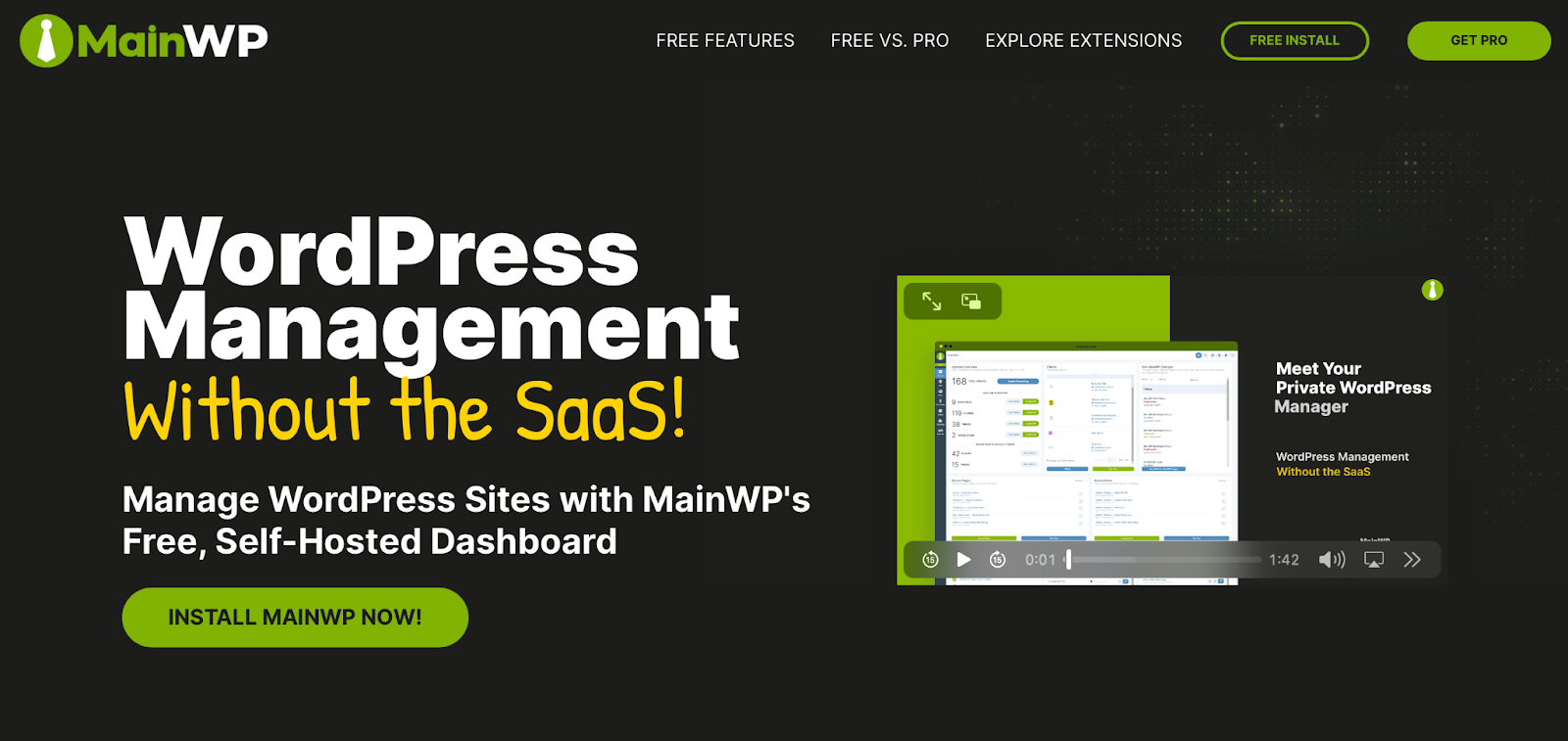 WordPress multisite Plugin - MainWP