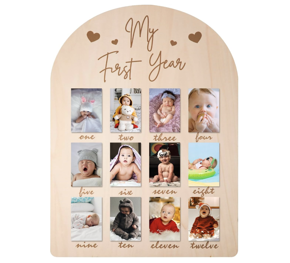 Personalized First-Year Photo Frame