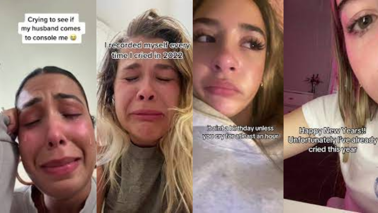 crying on tiktok