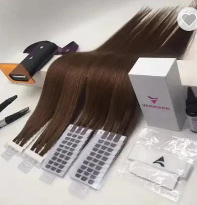 Alt text: Light hair extension kit