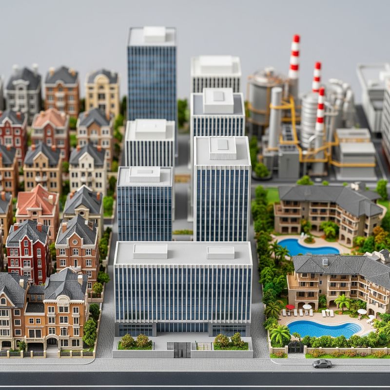 Mô hình thu nhỏ nhà phố, văn phòng, xưởng và villa nghỉ dưỡng
