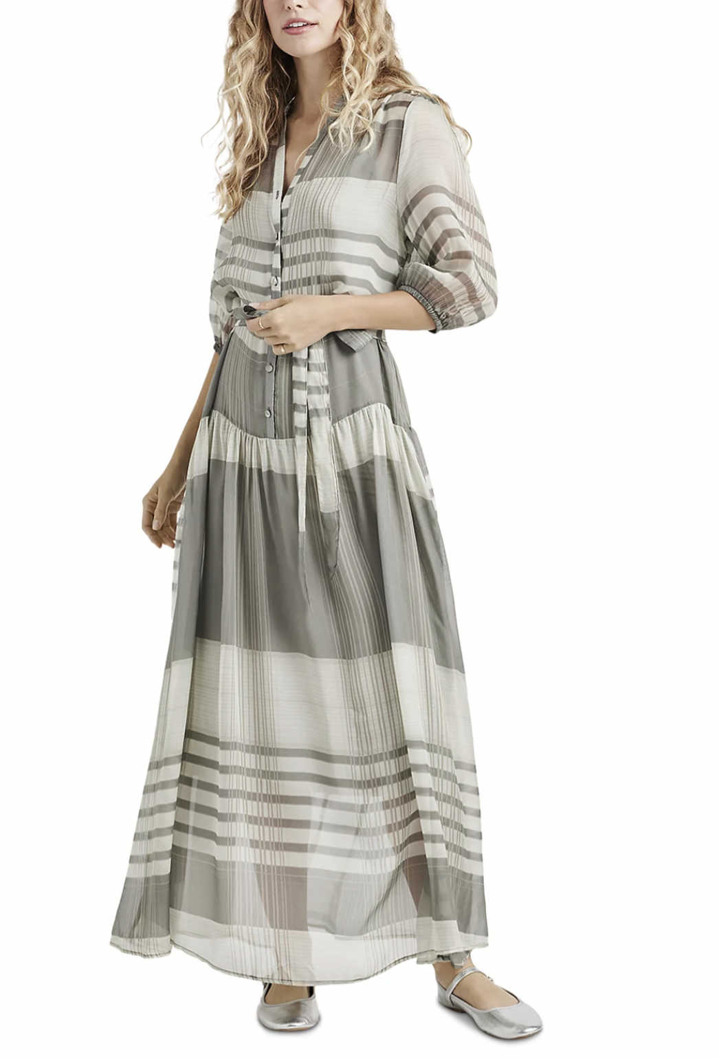 Splendid Chance Printed Tie Waist Maxi Dress at Bloomingdale’s