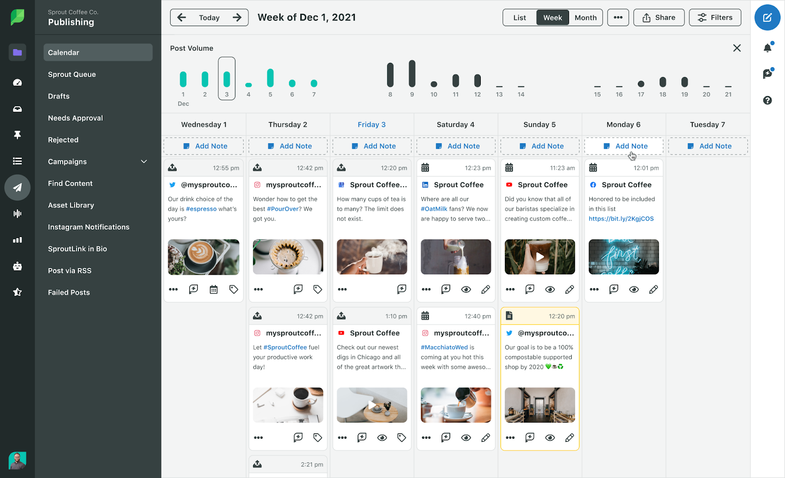 Sprout Social Content Calendar