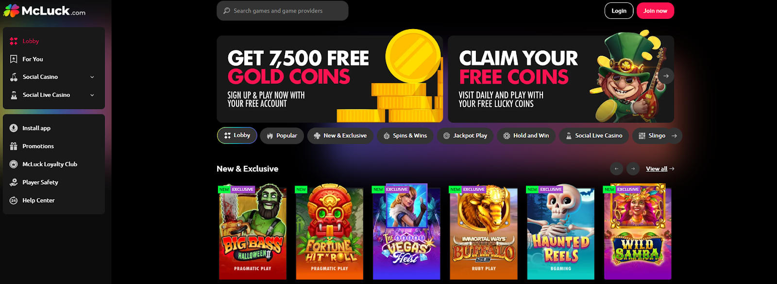 McLuck casino user experience