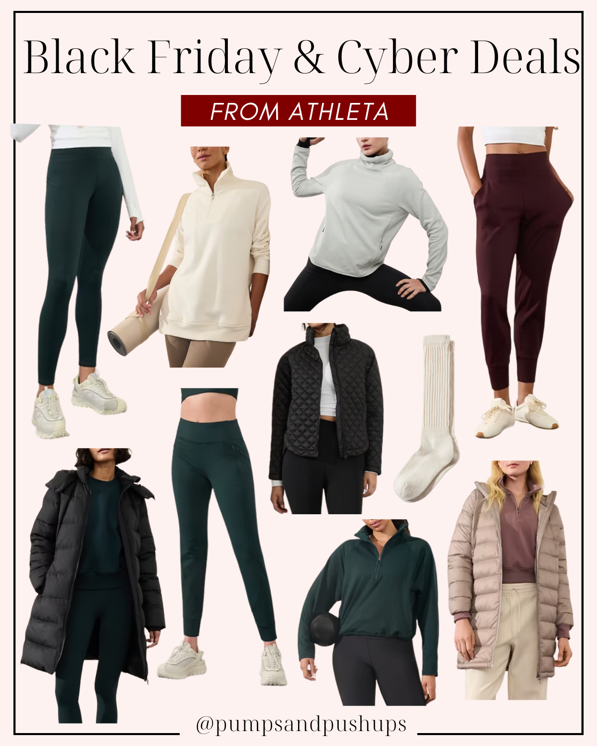 Black friday deals from Athleta via pumps and push-ups blog | black friday sale | cyber week sales | athleta 30% off 