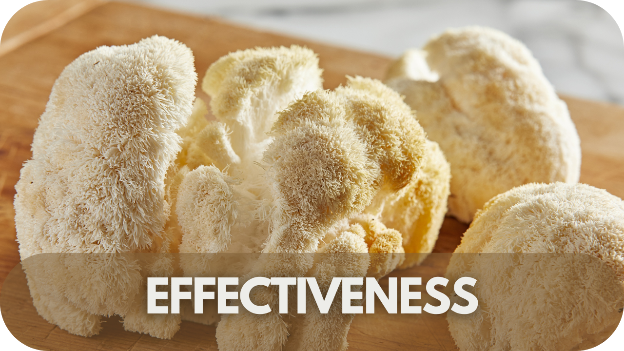 Measuring the effectiveness of Lion’s Mane extracts and whole mushrooms for health and wellness.