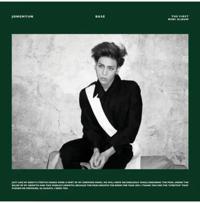 This contains an image of Jonghyun's album "BASE" 