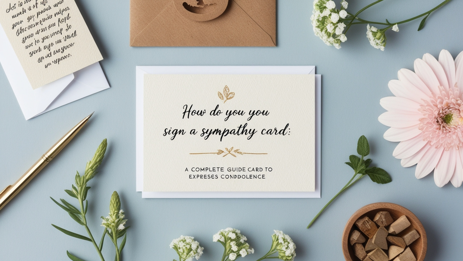 how do you sign a sympathy card​
