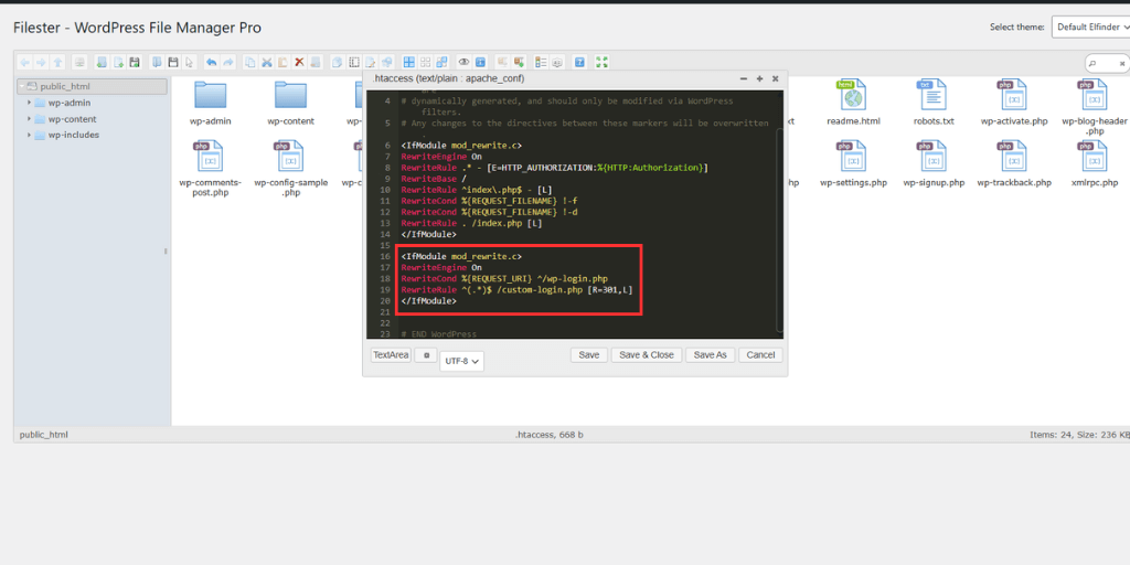 custom code for login