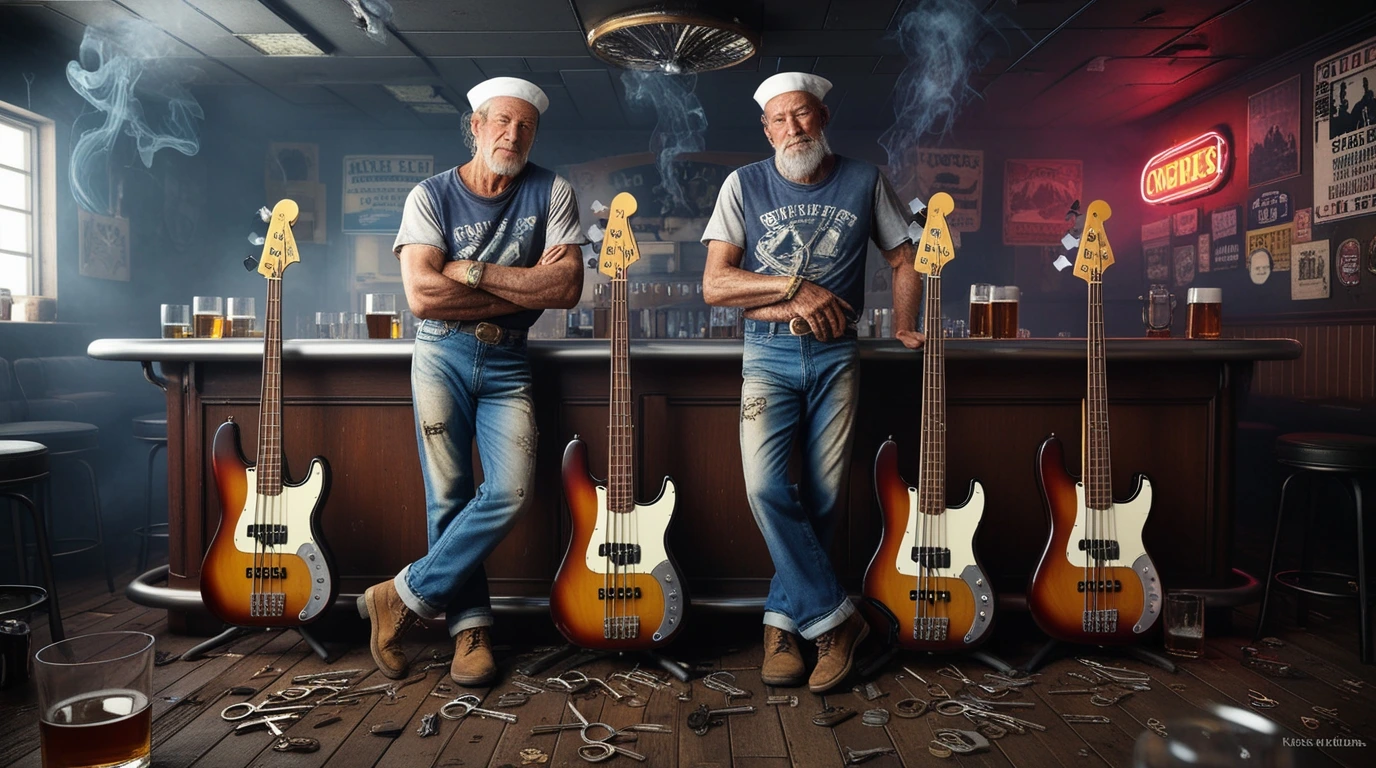 Sailors and Junkes Bass Guitars and Bar Keys