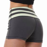 Seamless design Nylon and Spandex womens yoga high waist shorts, View womens yoga shorts, Queen ...