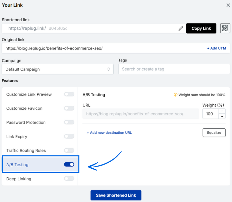 A/B testing