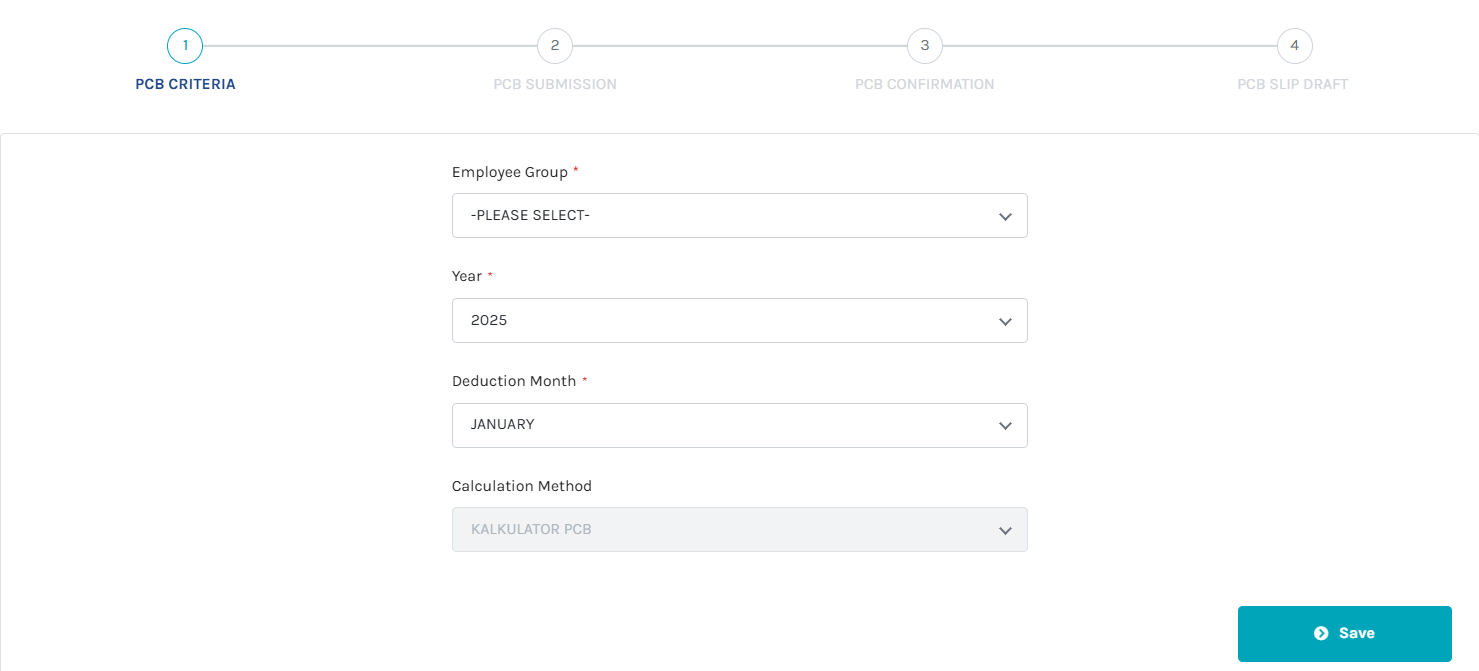 Screencap of e-PCB submission page showing PCB criteria fields