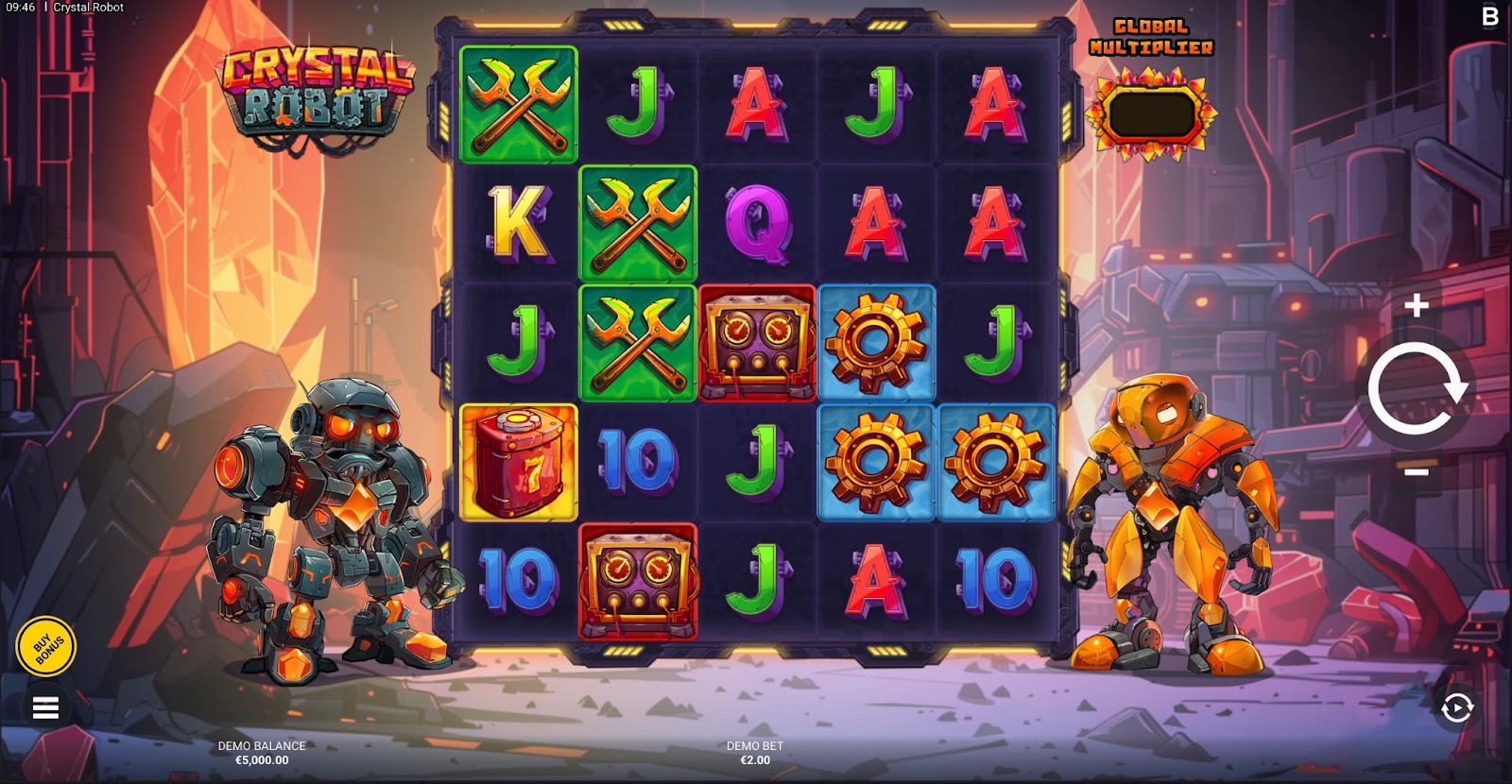 Crystal Robot slot gameplay