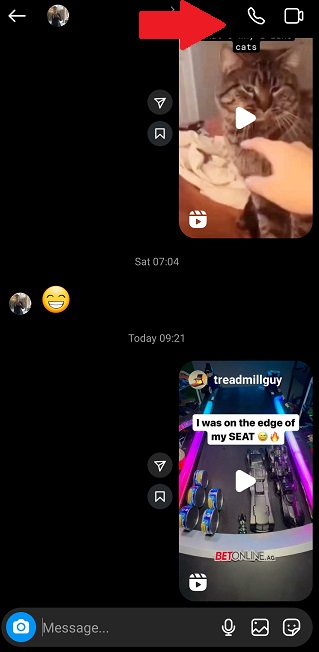 How to Call on Instagram: start a video or audio call