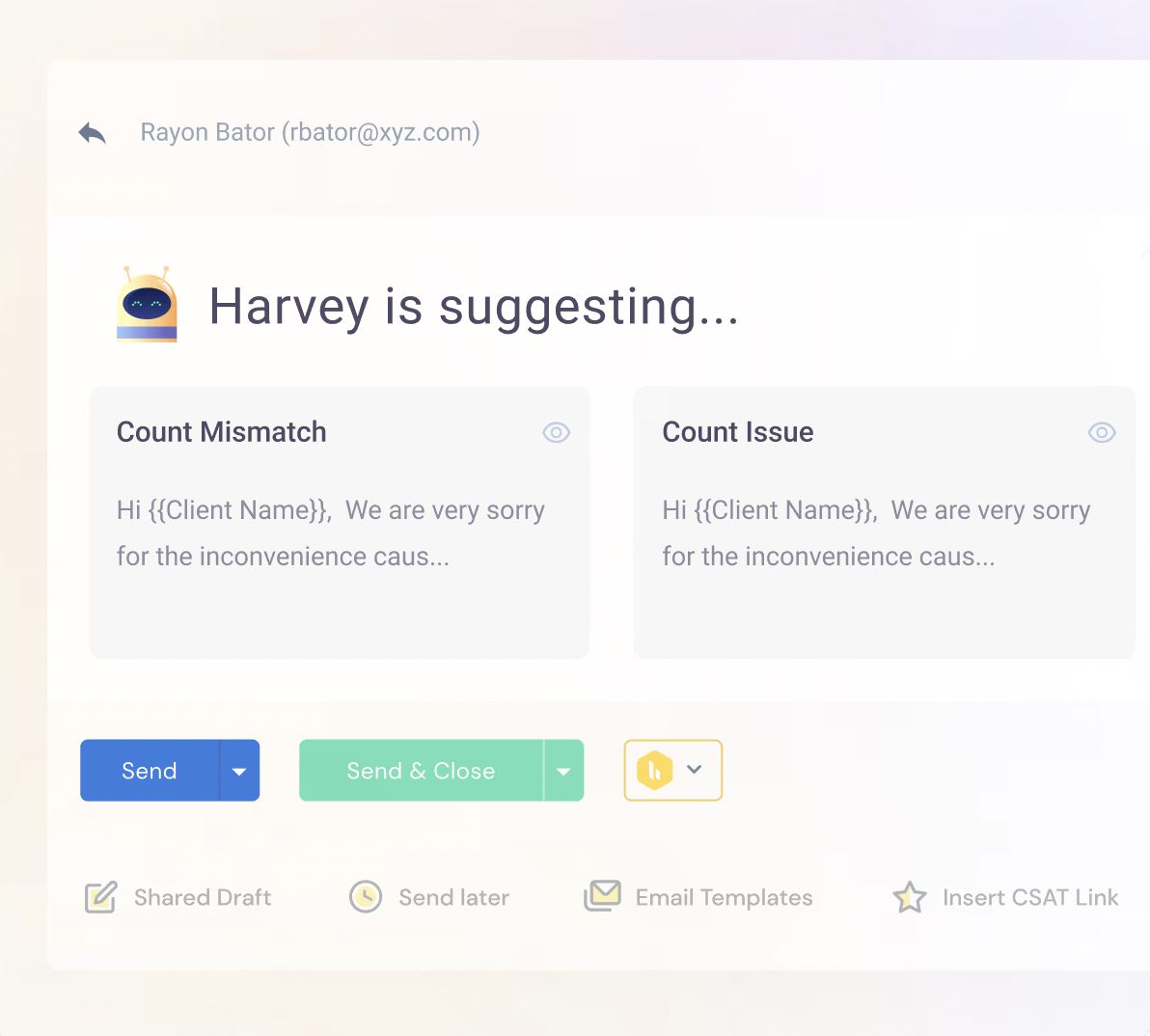 Hiver’s Harvey AI Chatbot