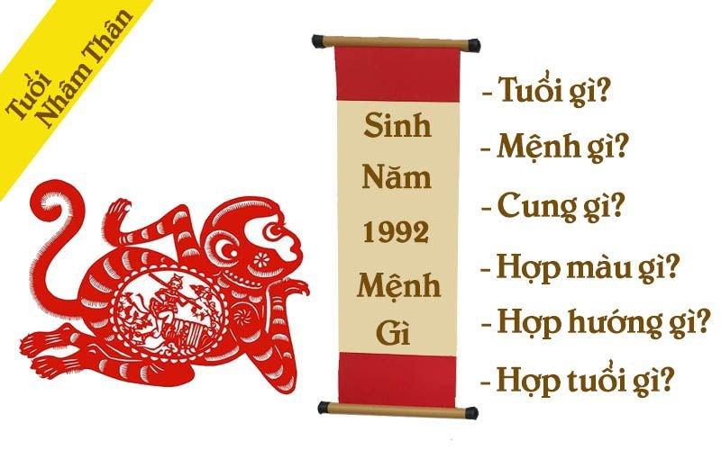 Tuổi Nhâm Thân 1992 Mệnh Gì? Hợp Với Tuổi Nào?-1