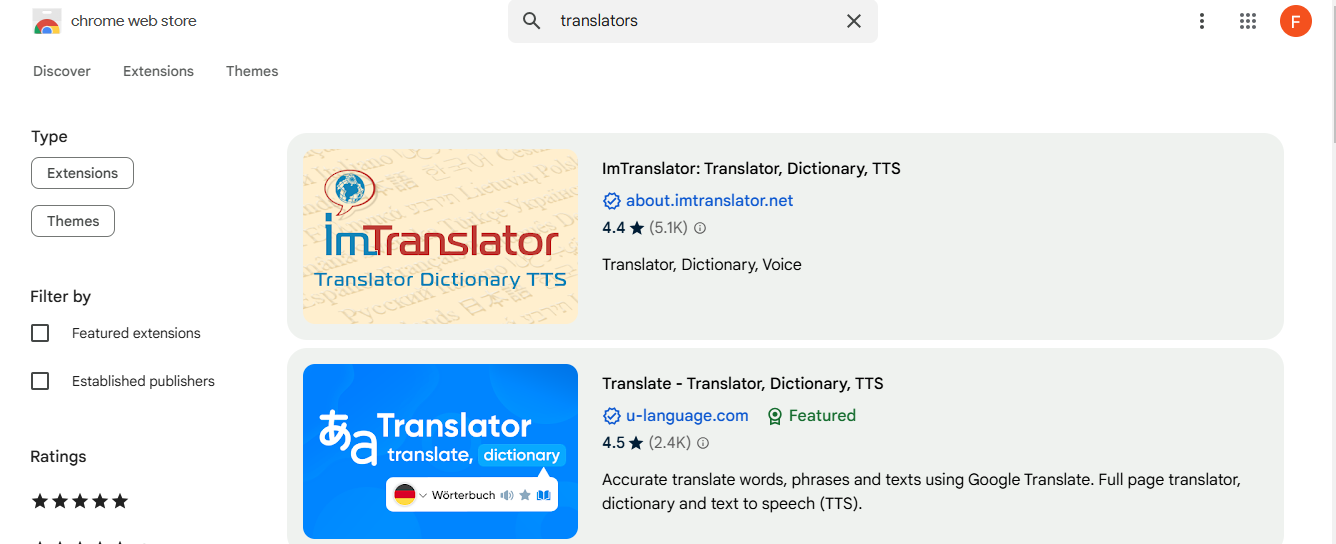 google translate Chrome add on
