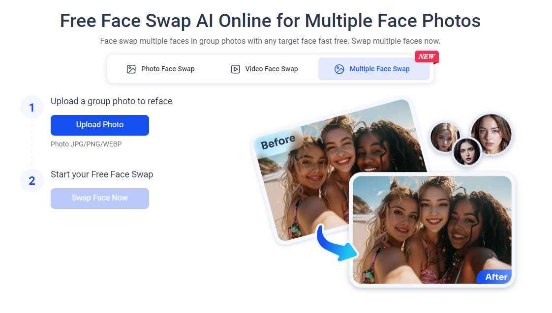 Vidwud Free Face Swap AI - Easy with One Click