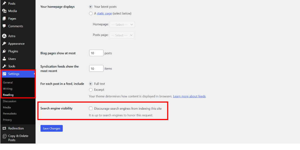 Disable Search Engines From Indexing this Site