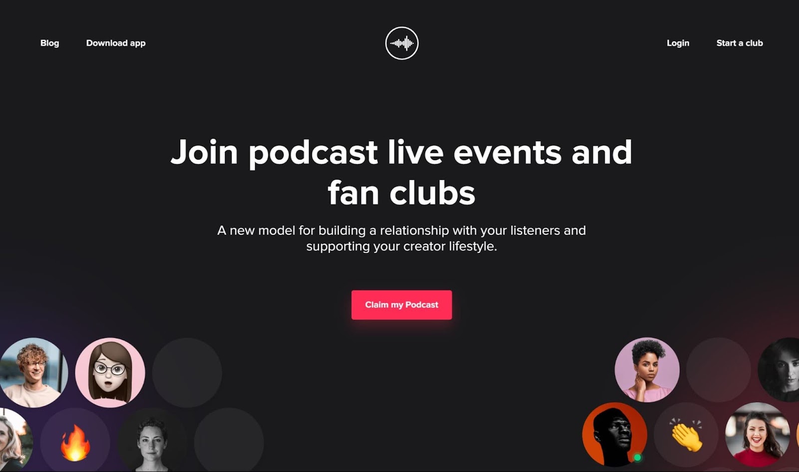 Screenshot of ListenApp website