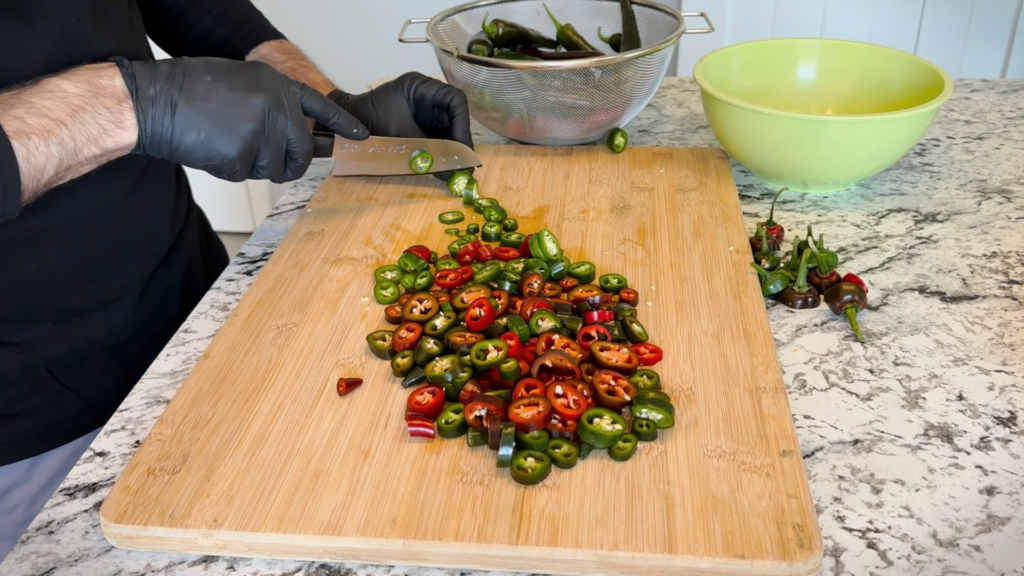 Cowboy Candy aka Candied Jalapeños - chop