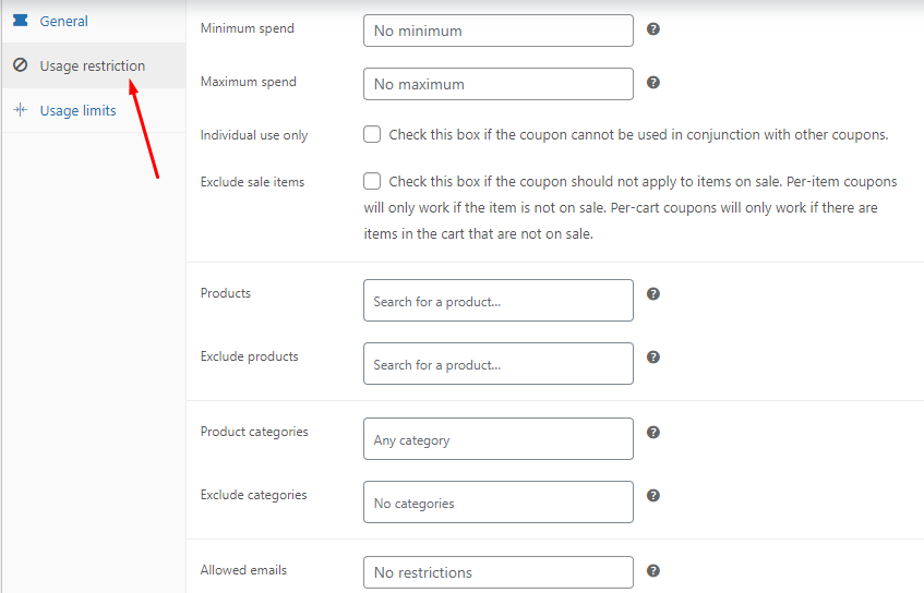 usage restrictions