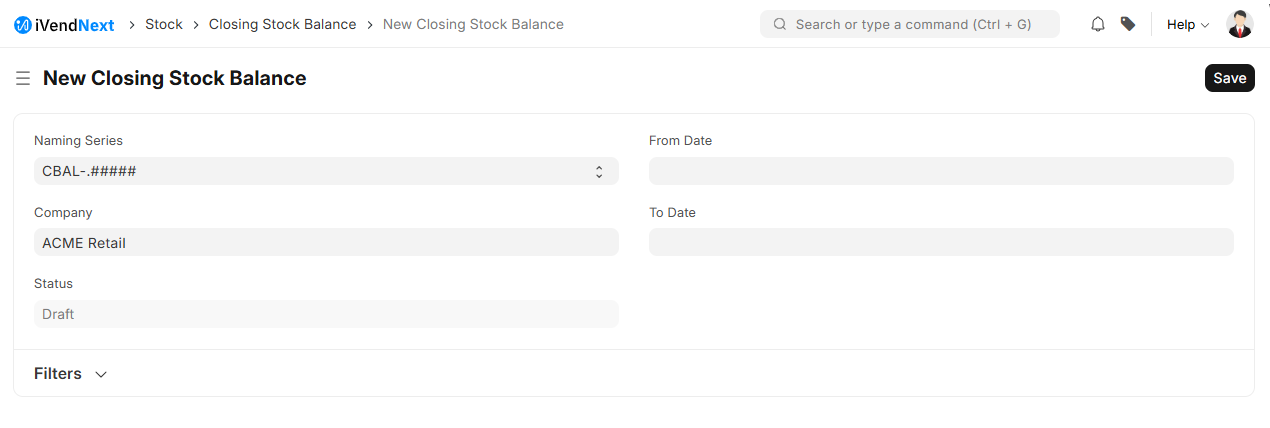 New Closing Stock Balance